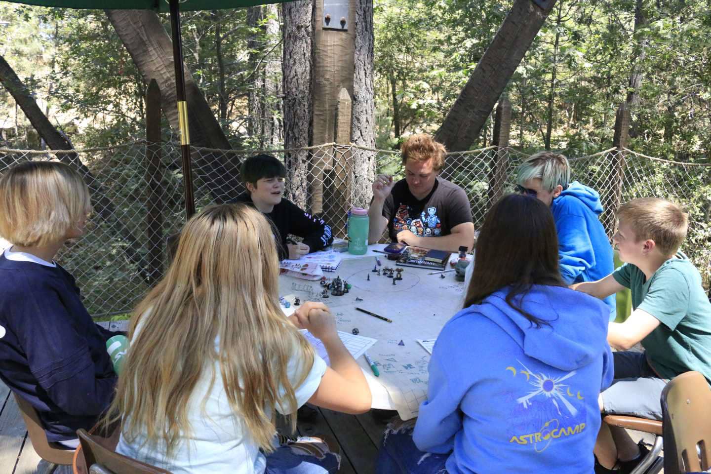 Kids playing dungeons and dragons.