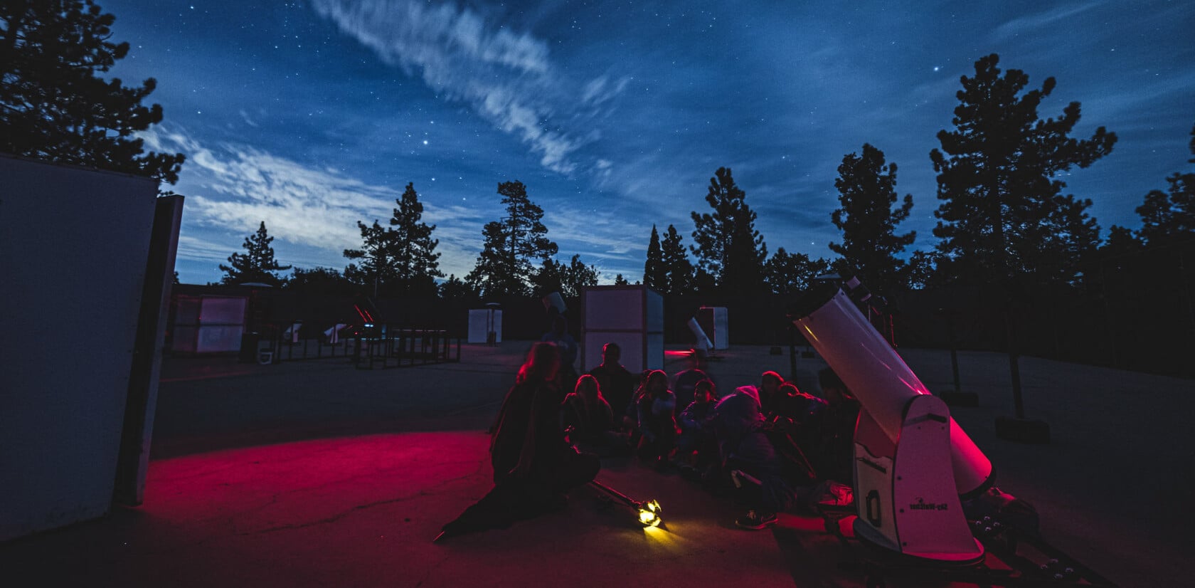 Telescope in the night sky.