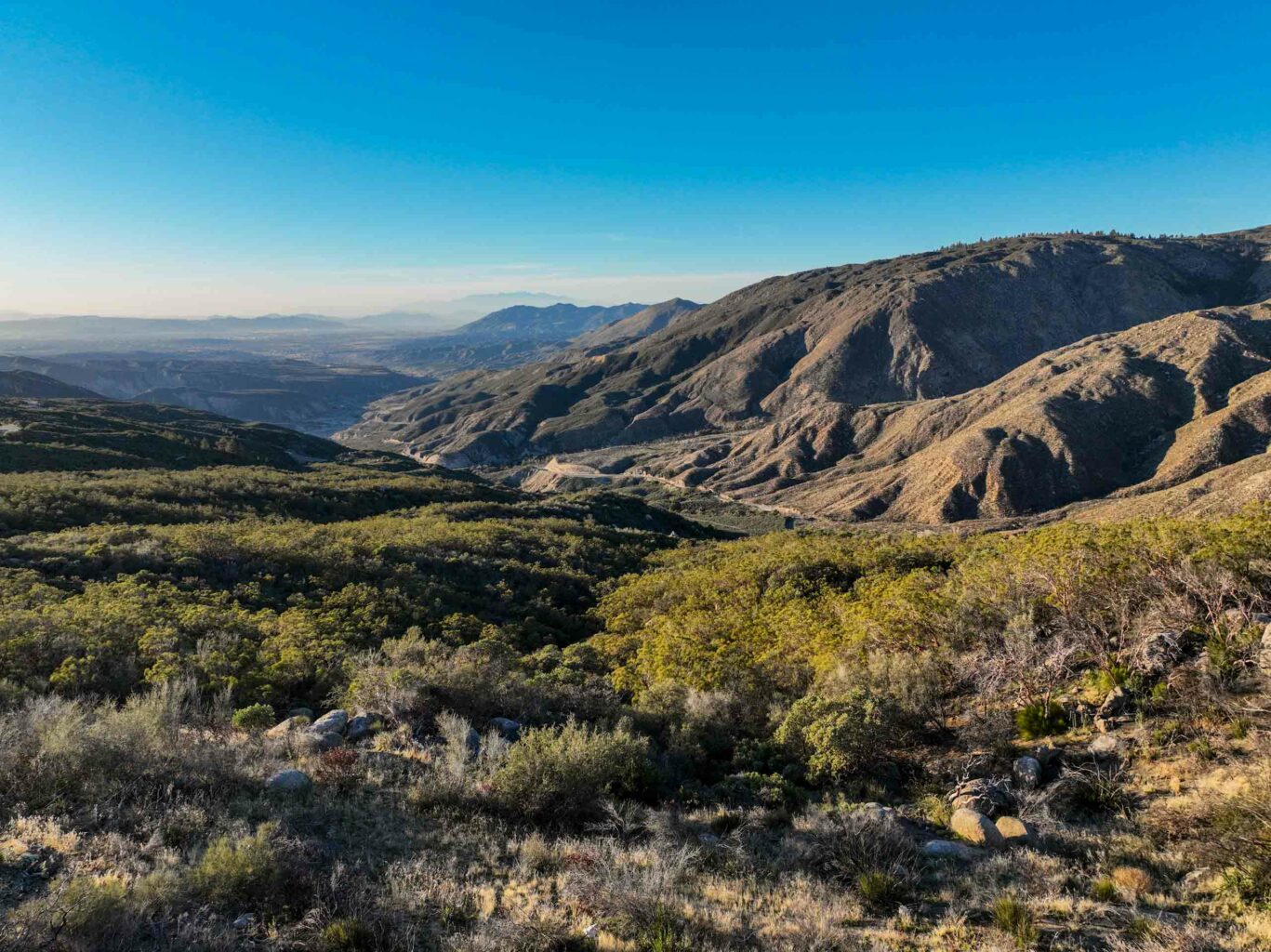 Aerial view of mountains.